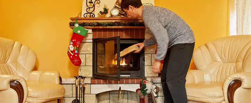 Rusted Metal Fireplace Restoration in Pinecrest, Florida